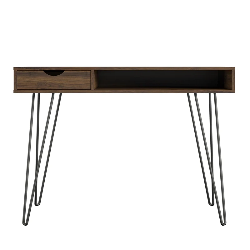 Novogratz Concord Desk with Storage Walnut Look