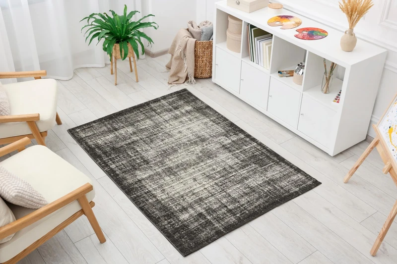 andiamo Woven Rug Modern Stylish Short Pile Rug Robust and Easy to Clean Made from 100% Polypropylene Suitable for Underfloor Heating and Vacuum Cleaner 160 x 230 cm Grey Stripes