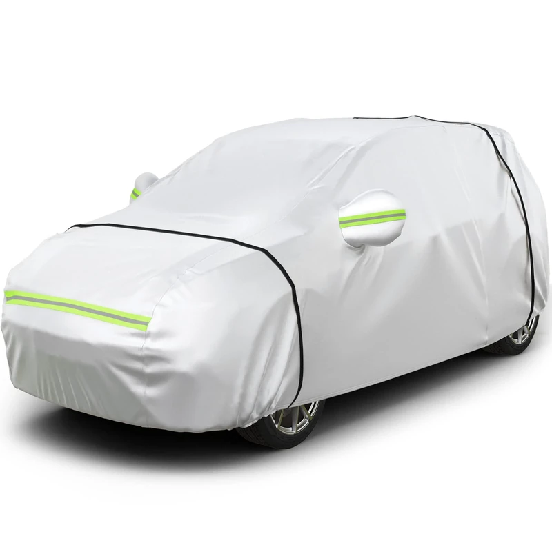Favoto Full Car Cover - Dustproof & Waterproof for SUV (430-465 cm), Silver, 3 kg