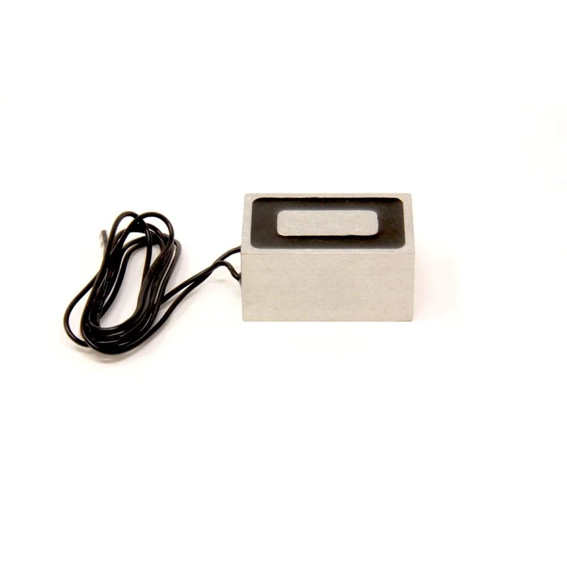 Electromagnet with 5mm Mounting Hole for Door and Hatch Mechanisms, Automated Assembly Lines, Robotics, Lifting and Handling Ferrous Materials - 63.5 x 38.1 x 31.75mm thick - 91kg Pull - 12V DC/5W