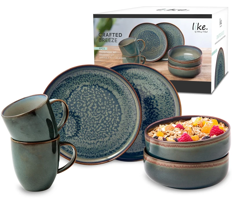 like. by Villeroy & Boch Group - Crafted Breeze, Mug, 350 ml, Premium Porcelain, graublue