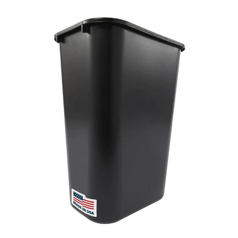 Rubbermaid Commercial Products Fg295700Bla Plastic Resin Deskside Wastebasket, 10 Gallon/41 Quart, Black