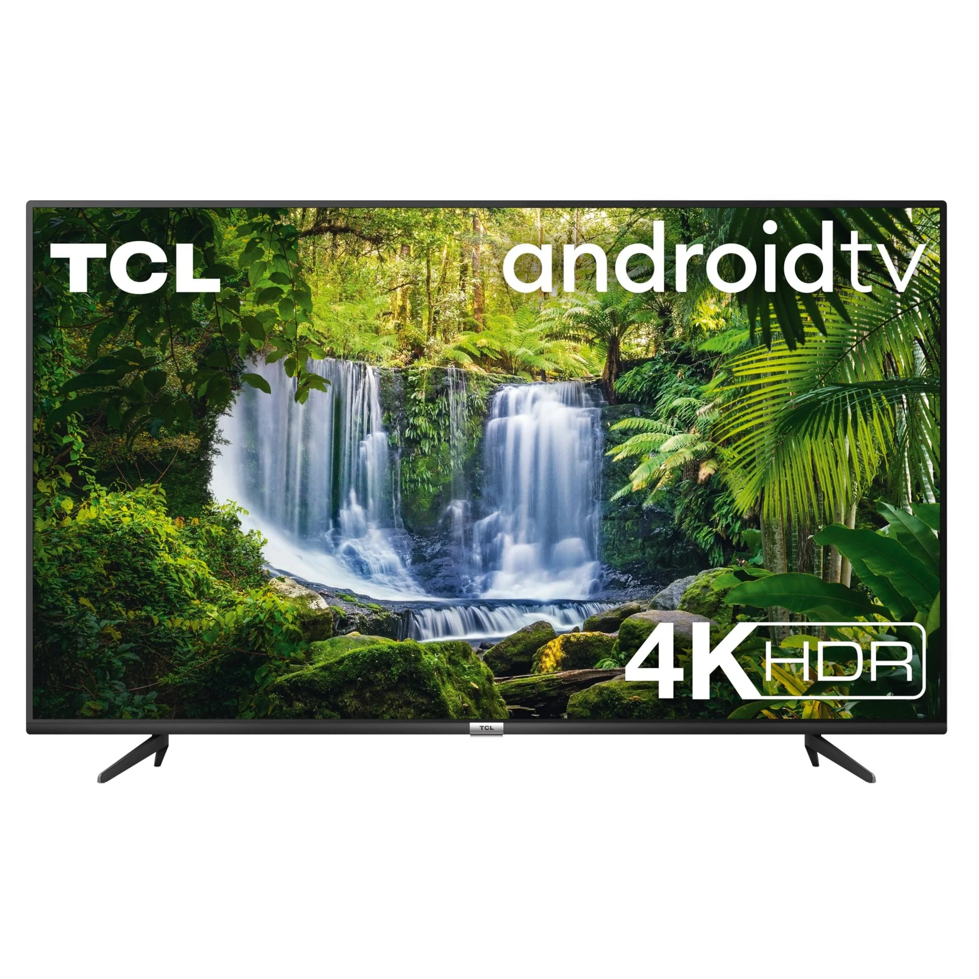 TCL 50P615K 50 Inch 4K Ultra HD Smart Android TV with Freeview Play, HDR10, Micro Dimming Pro, Prime Video, Netflix, YouTube, Dolby Audio, Bluetooth, WiFi, 3*HDMI, 2*USB, Slim Design - Black