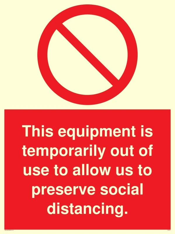 This equipment is temporarily out of use to allow us to preserve social distancing.
