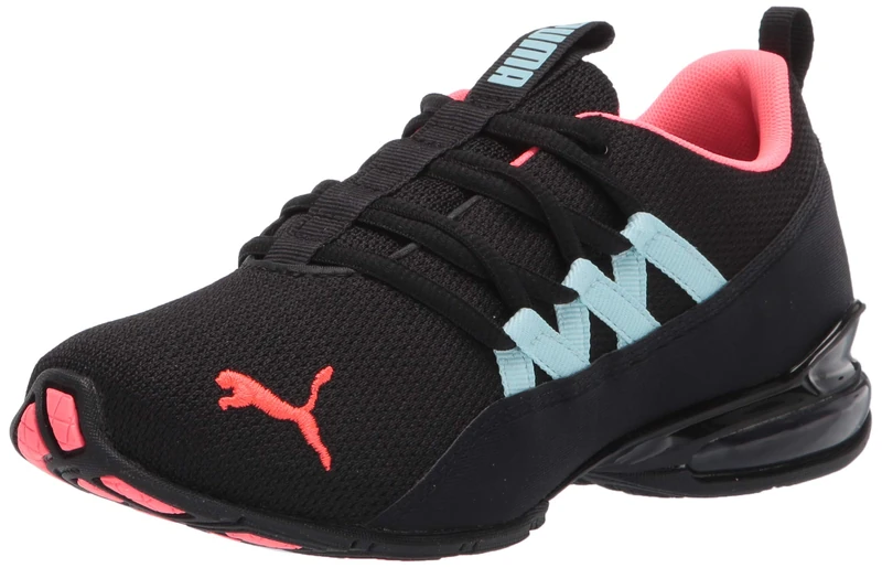 PUMA Women's Riaze Prowl Cross Trainer Running Shoe, Black-Ignite Pink-Aquamarine, 3 UK