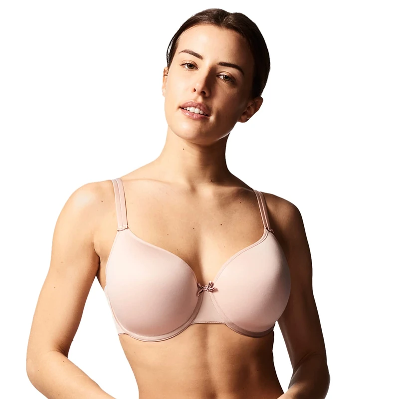 Chantelle Women's Basic Invisible Smooth Custom Fit Bra, Rose, 34C