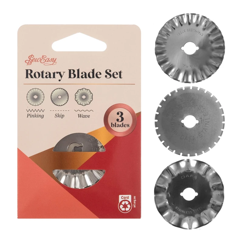 SEW EASY Rotary Blade Set/Size: 45 mm (Pinking, Skip, Wave) / ER4100 - Image 1