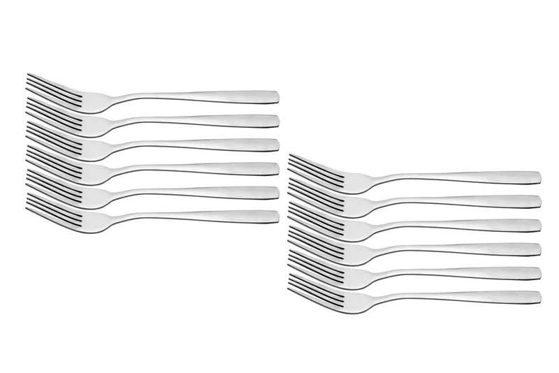 Otto Koning - Hannover - Table Forks - 12 Piece Set Made of Stainless Steel, Shiny Polished Finish, Ideal for Everyday use.