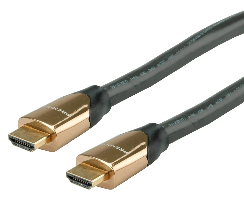 ROLINE 4K Premium HDMI Ultra HD Cable with Ethernet, ST/ST, Black, 9 m