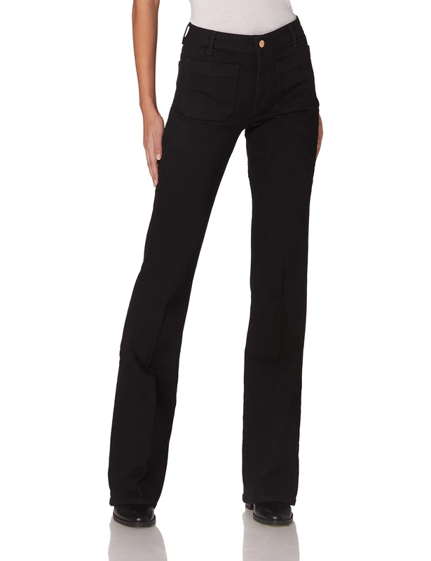 Wrangler Women's Flare Retro Black Jeans, Retro Black, 26W / 34L