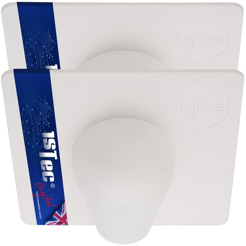 2 x White Drill Hole Damage Cable Tidy Cover Shield for Pipe Hose Buster Plates fits Coaxial TV Alarm/Telephone Wire RG59 Coax CCTV Low Voltage Garden Lights Power electrical Leads Weather External - Image 1