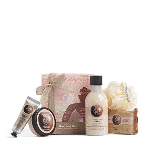 The Body Shop Nourishing Shea Pampering Essentials Body Butter Soap hand cream shower gel Gift SET