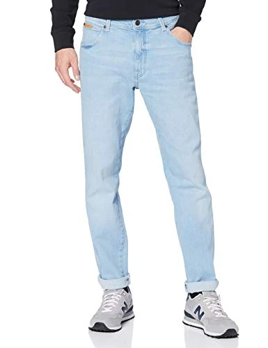 Wrangler Men's Texas Taper Jeans, Clear Blue, 33W 32L UK - Image 1