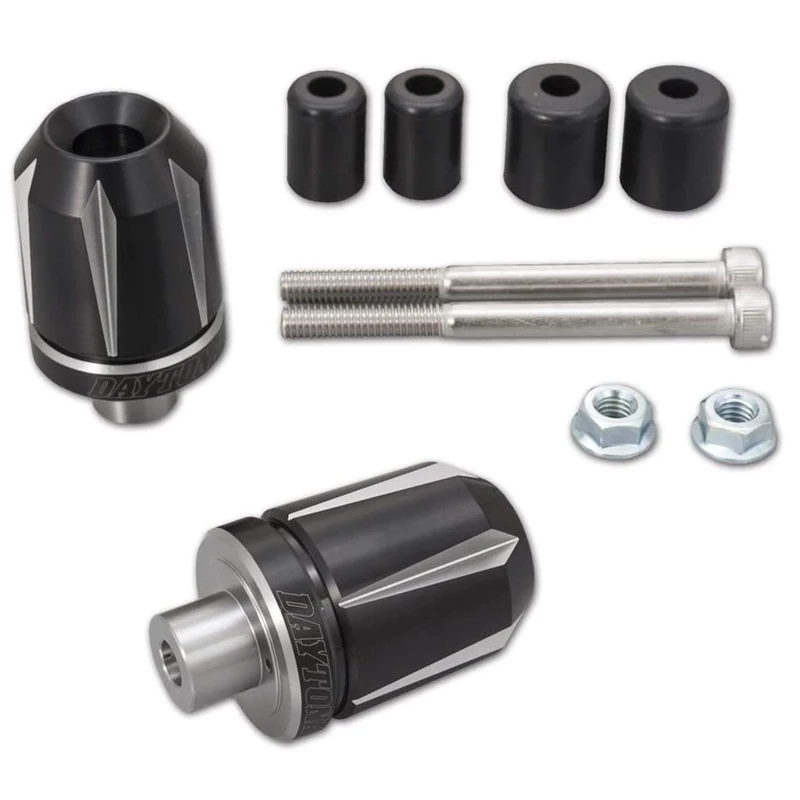 DAYTONA TKM-2 Motorcycle Handlebar Weights 14-19 mm Silver Pack of 2 - Image 1