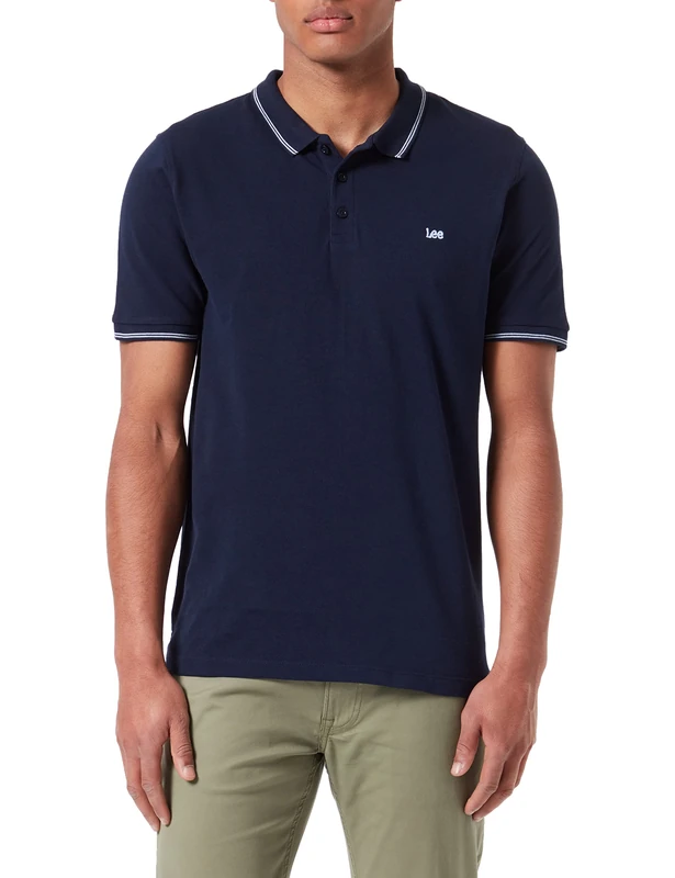 Lee Men's Pique Polo T-Shirt T-Shirts, Navy, 4XL