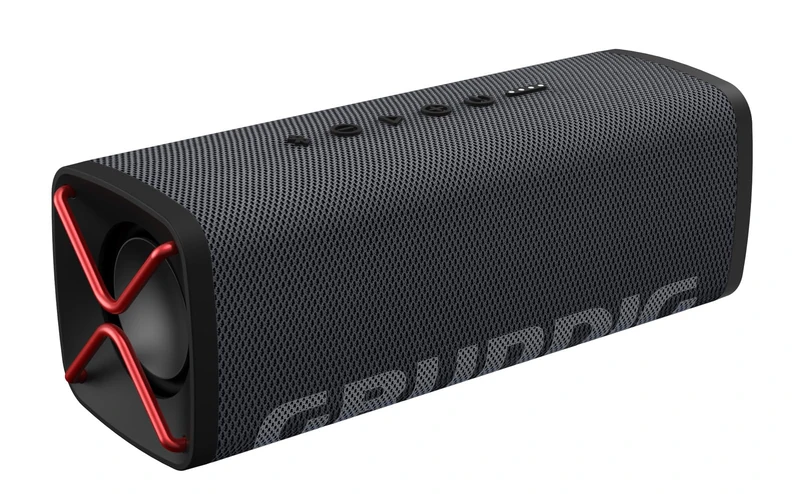 GRUNDIG GBT Club Black - Bluetooth Speaker, Soundbox, Bass, 20 W RMS Total Output Power, Up to 20 Metres Range, More than 20 Hours Battery Life, Power Bank Function, Waterproof, Black