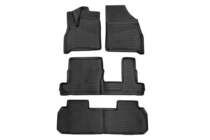 Element EXP.ELEMENT01915210 3D Rubber Car Mats for Chevrolet Traverse 2018 – 4-Piece Set, Black, Fit