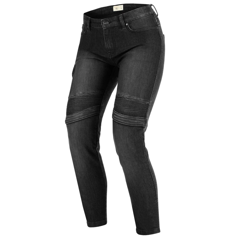 Broger Ohio Lady Washed Black Motorcycle Jeans D29/30 - Image 1