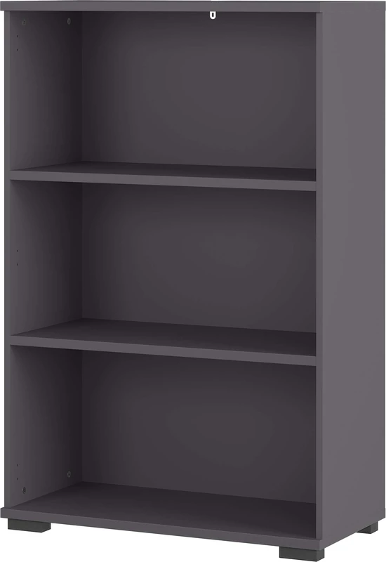Germania GW-PROFI 2.0 Filing shelf 4246-547, in Graphite, with three open compartments, 80 x 123 x 40 cm (W/H/D)