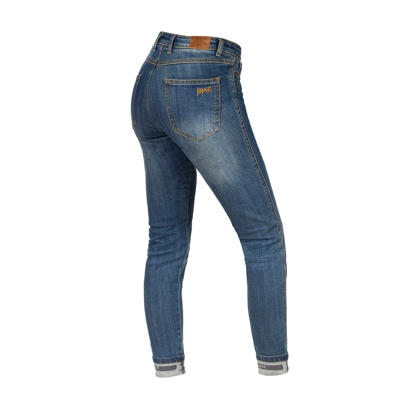 Broger California Lady Washed Blue Motorcycle Jeans D32/30 - Image 1