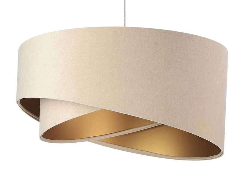 BPS Koncept Galaxy E27 Pendant Light 50 cm Diameter Beige/White/Gold - Image 1