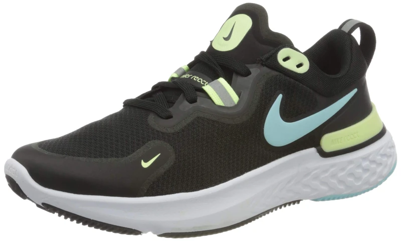 Nike WMNS NIKE REACT MILER, Women’s Running Shoe, Black/Glacier Ice-Barely Volt, 3 UK (36 EU)
