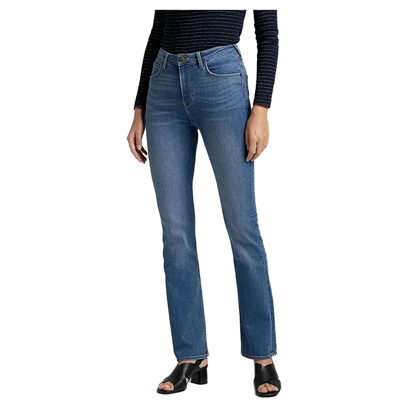 Lee Women's Breese Boot Jeans, Mid Worn Martha, 29W / 29L