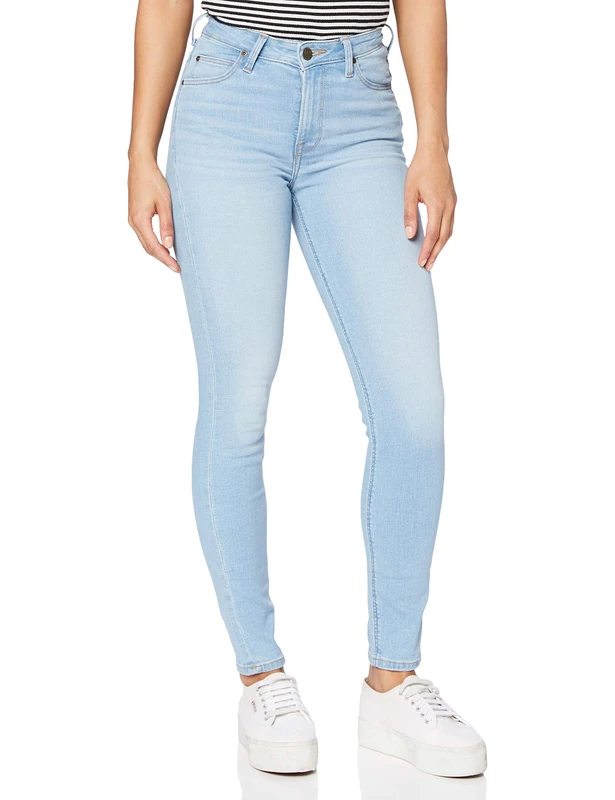Lee Womens SCARLETT HIGH Jeans, Bleached Azur, 30W / 31L