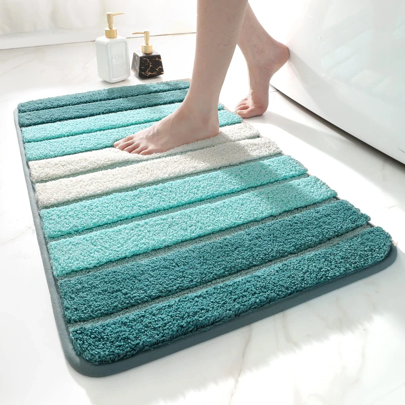 DEXI Bath Mat 50x80 cm Turquoise - Soft Microfiber, Non-Slip, Washable