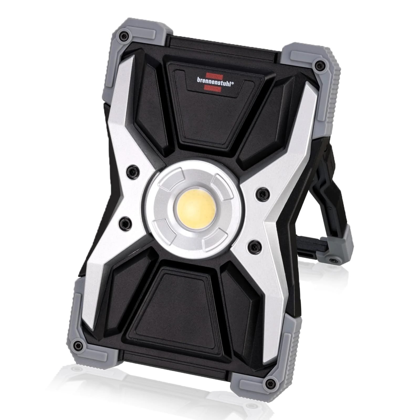Brennenstuhl Rechargeable LED Work Light Rufus/LED Workshop Light Outdoor (3000lm, 30W, 5 Modes, Powerbank, USB-Charger,Made of die-cast Aluminum)