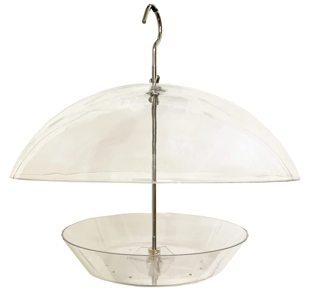 Selections Hanging Clear View Bird Feeder with Integral Squirrel Baffle
