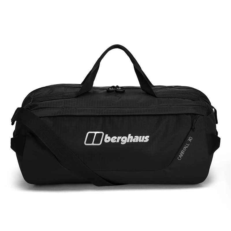 Berghaus Unisex Carry All Mule Holdall Duffel Bag | Compact and Lightweight | Detachable Shoulder Stap, Black/Black, ONESZ