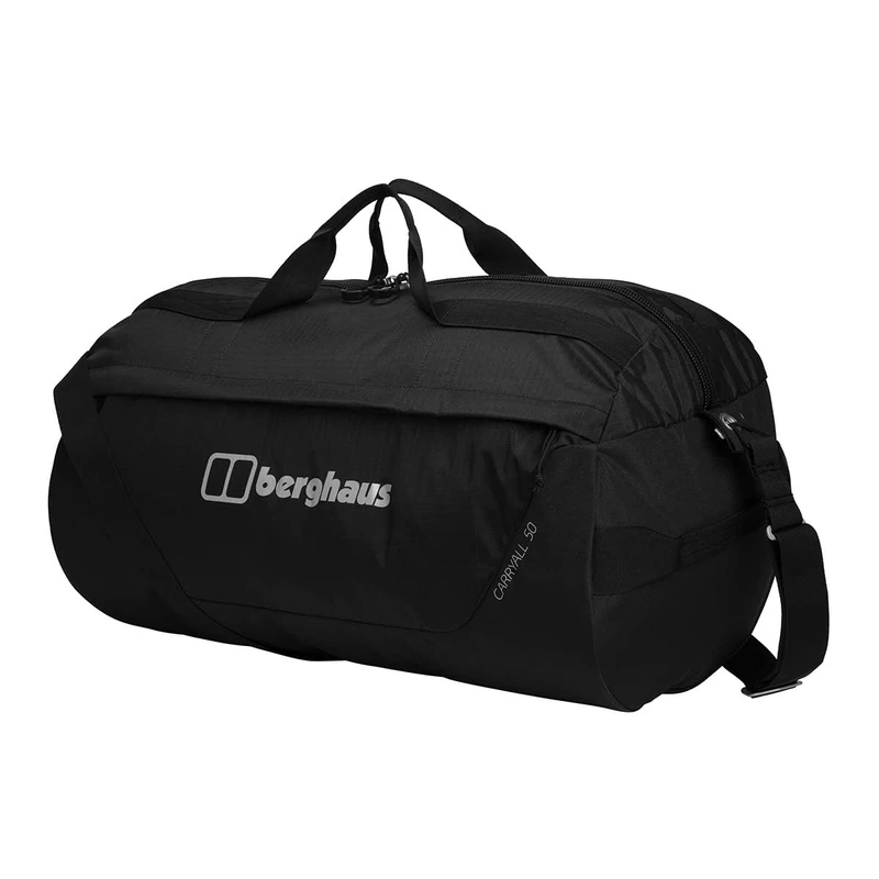 Berghaus Unisex Carry All Mule Holdall Duffel Bag | Compact and Lightweight | Detachable Shoulder Stap, Black/Black, ONESZ
