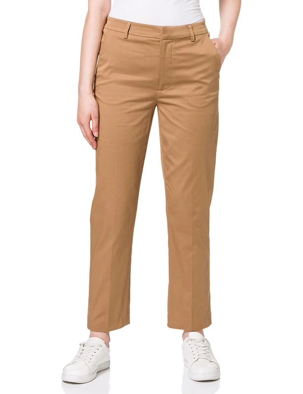 Scotch & Soda Women's Abott Regular fit Chino in Mercerized Organic Cotton Trouser, 0137 Sand, 29W x 34L