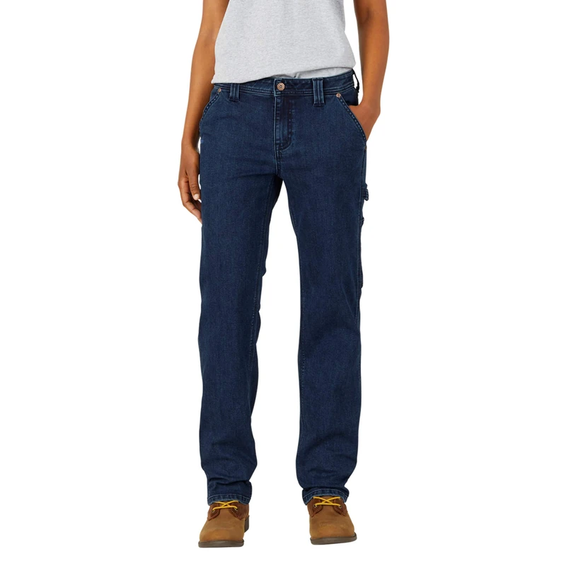 Dickies, Women's, Denim Carpenter Pant Straight, Dark Stone WASH, 8/Regular