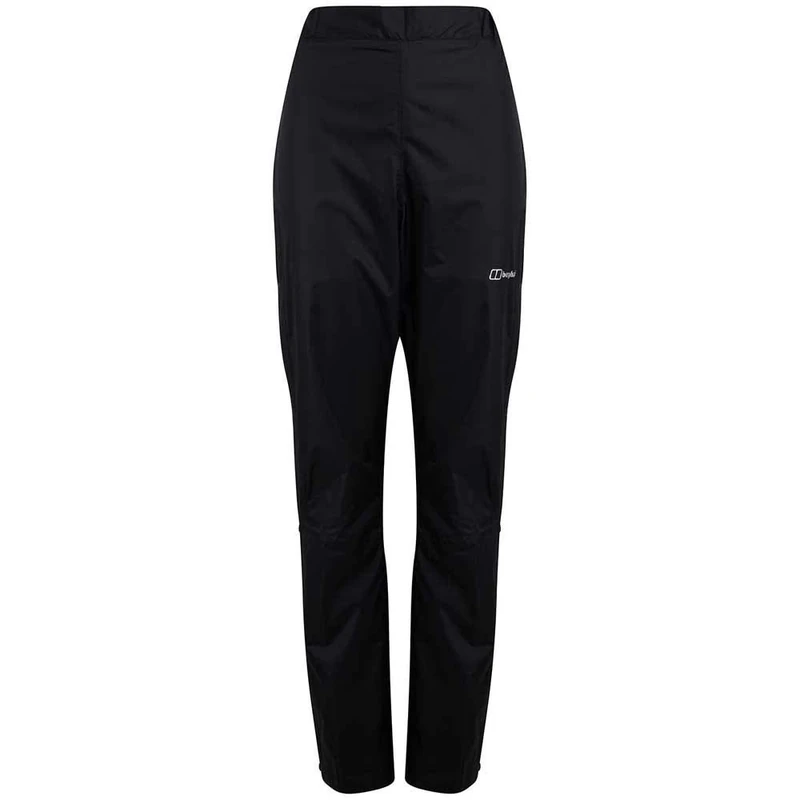Berghaus Women's Deluge Waterproof Breathable Overtrousers | Durable | Comfortable Rain Pants Overtrousers, Black/Black, 10 29