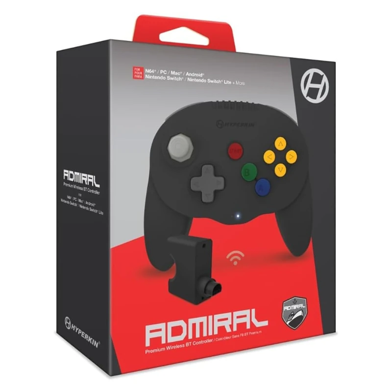 Hyperkin "Admiral" Premium BT Controller for N64 (Space Black) - Nintendo 64
