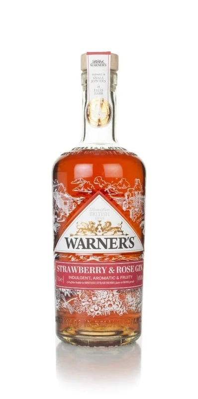 Warner’s Strawberry & Rose Flavoured Gin 70cl, Premium Fruit Gin, Great for Gin Gifts, Naturally Pink Gin With Real Strawberry Juice, Ideal For Gin Cocktails Including Gin & Tonic or a Tom Collins