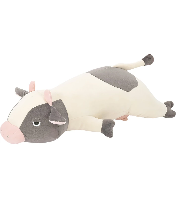 Nemu Nemu Animals 6243003 Plush Toy, Cow Molly, Cuddly Toy, Extra Soft and Cuddly, Soft Toy, Designed in Japan, Cuddly Cushion, Size L, 53 cm
