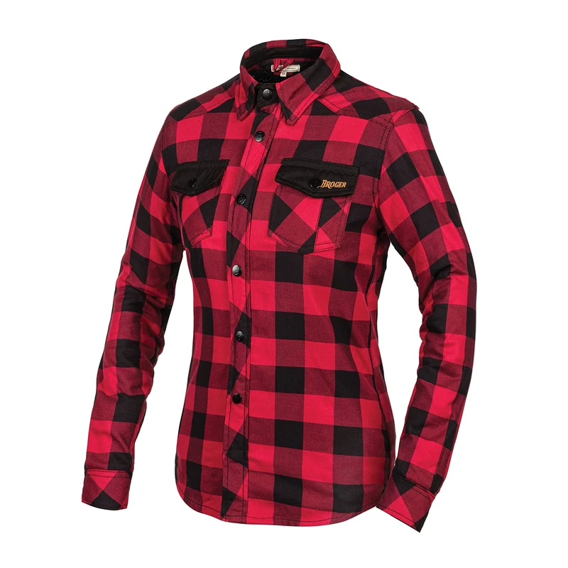 BROGER Alaska Lady Red/Black Motorcycle Shirt DM