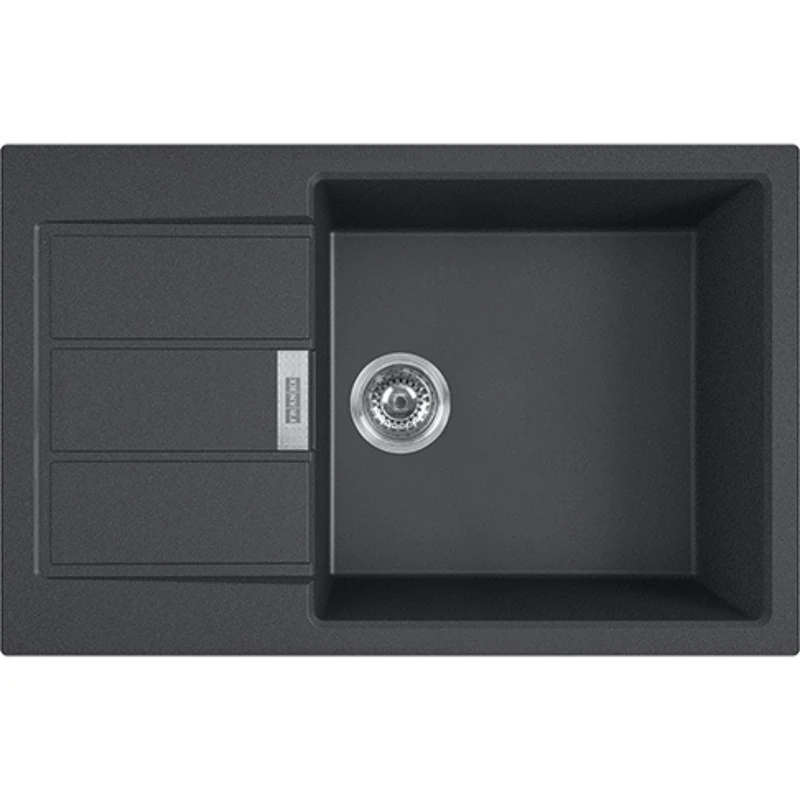 Franke Sirius S2D 611-78 XL - Onyx Kitchen Sink Made of Granite (Tectonite) with a Single Bowl XL-onyx-143.0618.577