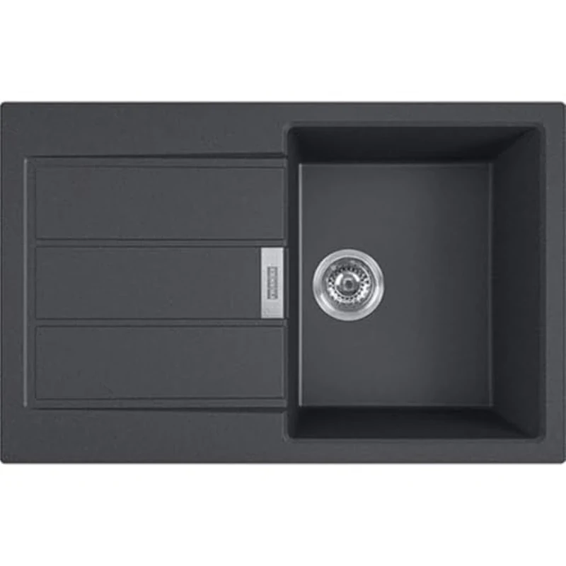 Kitchen Sink Made of Granite (Tectonite) with a Single Bowl from Franke Sirius S2D 611-78 - Onyx - 143.0612.629