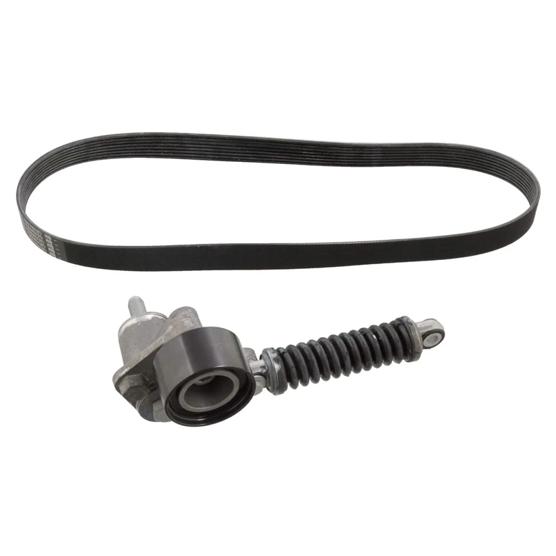 febi bilstein 104509 V-ribbed belt set with belt tensioner, rib number 8, 1 piece.