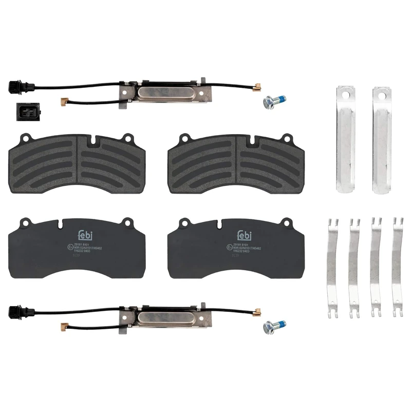 febi bilstein 116232 Brake Pad Set for Car Brakes with fastening material, 1 unit