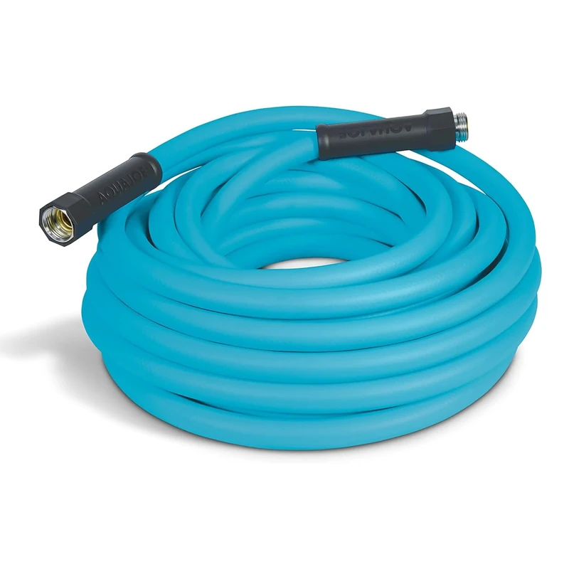 Aqua Joe AJPGH50-PRO HybridFLEX Professional-Grade Kink-Free Abrasion-Resistant Hybrid Polymer Garden Hose w/Dual Swivel Grenade Grips, 500-PSI, 50-Foot 500 PSI Burst