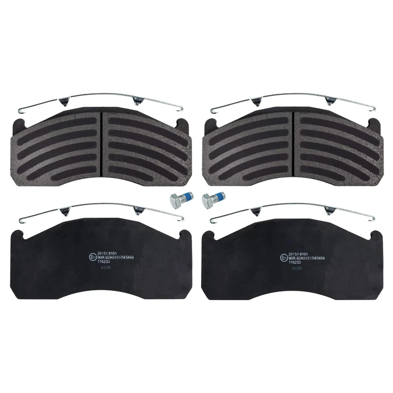 febi bilstein 116233 Brake Pad Set for Car Brakes with fastening material, 1 unit