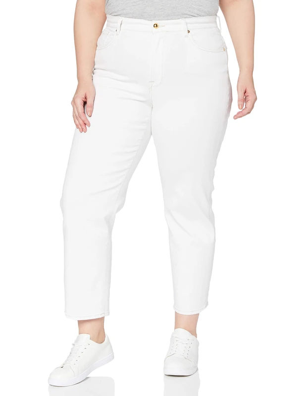 7 For All Mankind Women's The Modern Straight Jeans, Off White, 38S
