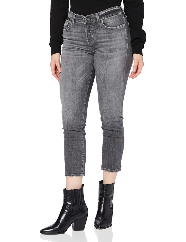 7 For All Mankind Women's Asher Jeans, Gray, 2