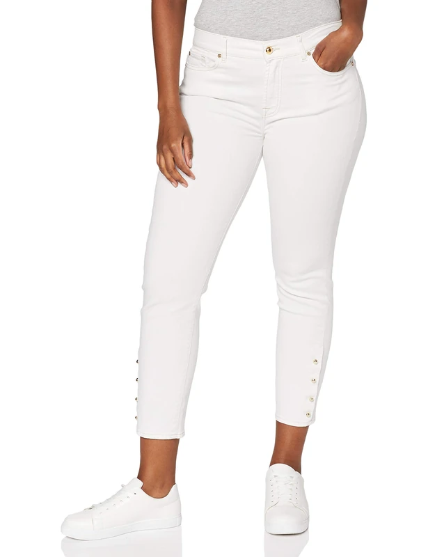 7 For All Mankind Women's Roxanne Ankle Jeans, Off White, 38S