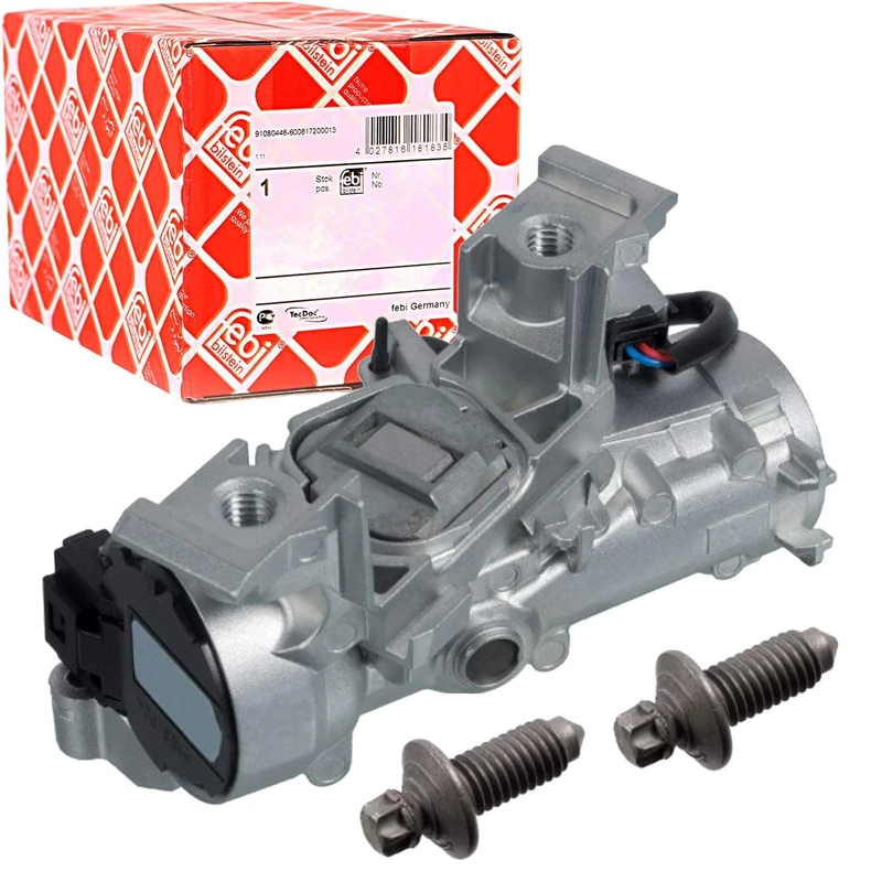 febi bilstein 107817 Ignition Switch Housing with Ignition Switch and Screws, Silber